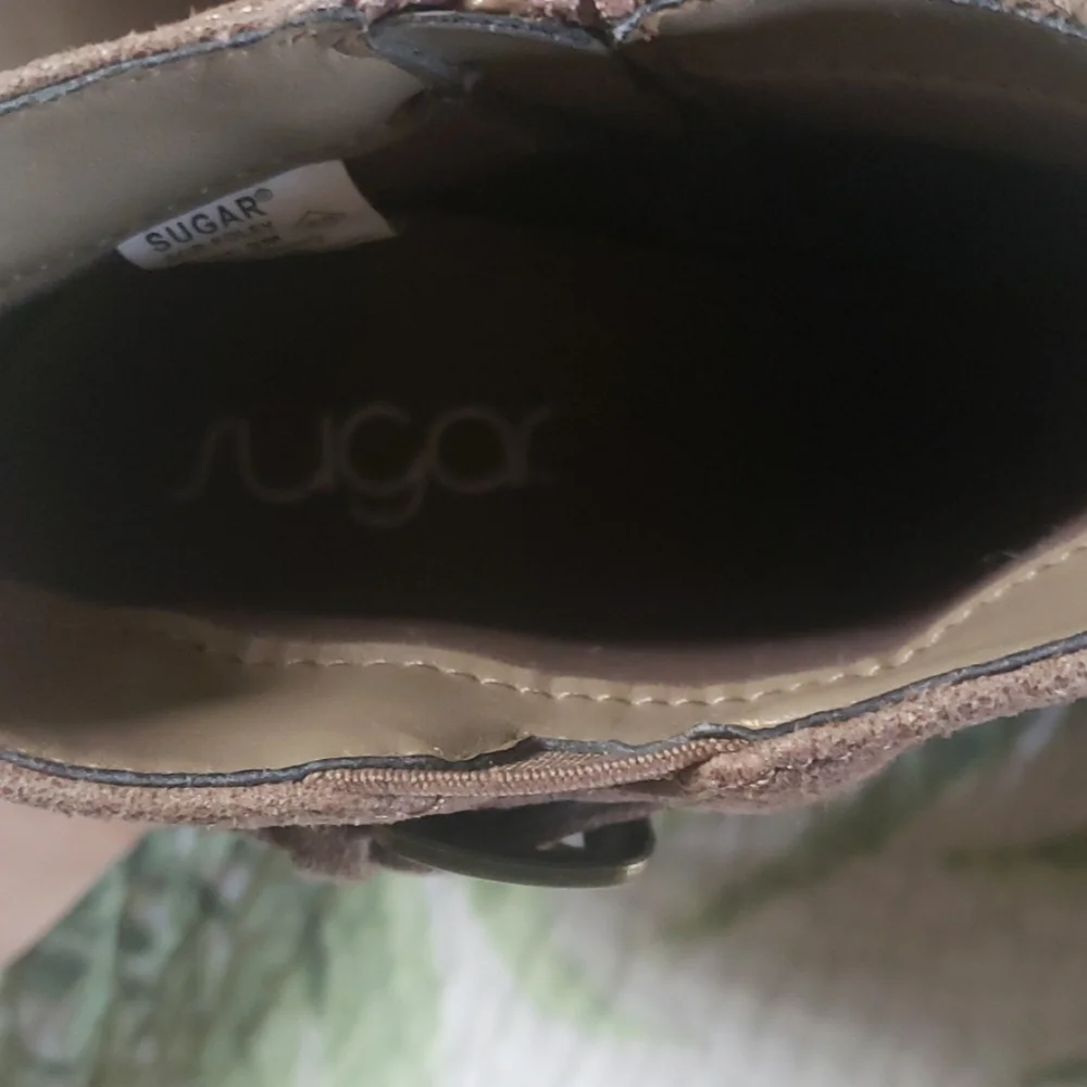 Sugar Faux Suede Brown Platform Shoes Sz 9 - Picture 7 of 8